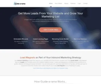 Guidearama.com(Lead Magnet Platform to Grow Your Email List and Get More Leads from Your Website) Screenshot