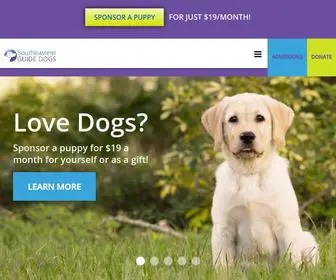Guidedogs.org(Guide and Service Dogs from Southeastern Guide Dogs) Screenshot