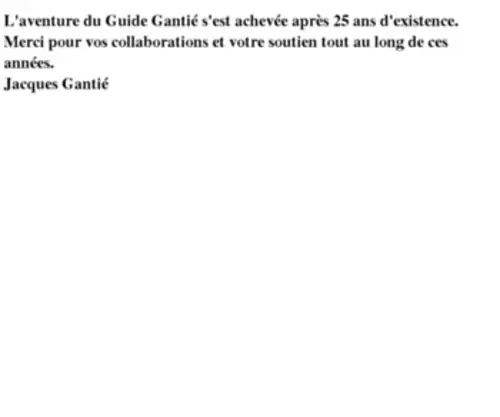 Guidegantie.com(Guide Gantié) Screenshot