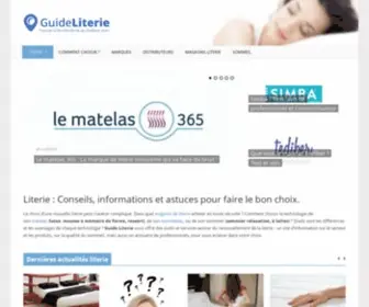 Guideliterie.com(Conseils, informations et aide au choix literie) Screenshot