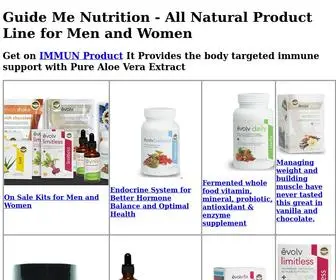 Guidemenutrition.com(Guide Me Nutrition All Natural Product Line for Men and Women) Screenshot