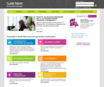 Guideneret.com(Retrouvez dans le guide Néret des adresses utiles de structures adaptées pour le Handicap) Screenshot