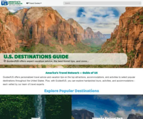 Guideofus.com(USA Travel & Destinations Guide) Screenshot