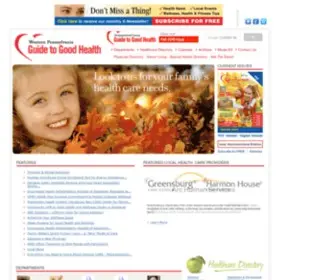 Guidetogoodhealth.com(The Western Pennsylvania Guide to Good Health) Screenshot