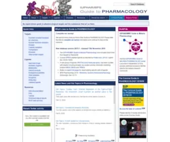 Guidetopharmacology.org(IUPHAR/BPS Guide to PHARMACOLOGY) Screenshot
