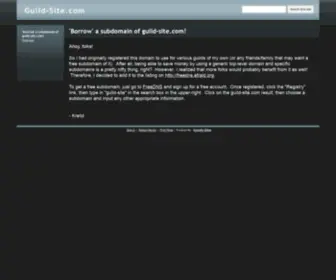 Guild-Site.com(Landing page for ; "Borrow" a subdomain for free) Screenshot