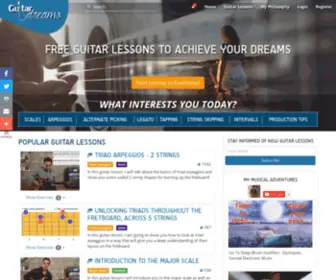 Guitar-Dreams.com(Advanced Guitar Lessons on Technique and Theory) Screenshot