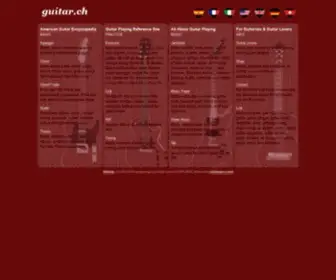 Guitar.ch(Guitar Encyclopedia for Guitarists in English) Screenshot