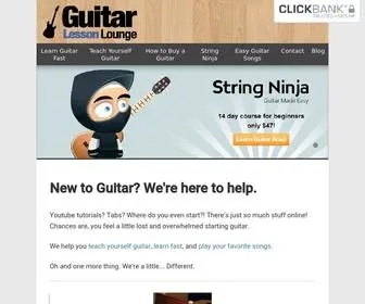 Guitarlessonlounge.com(Easy Step by Step Guitar Lessons for Beginners) Screenshot