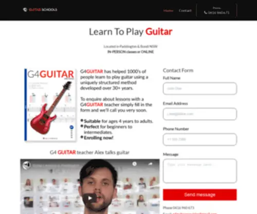 Guitarlessonspaddington.com.au(Learn To Play Guitar) Screenshot