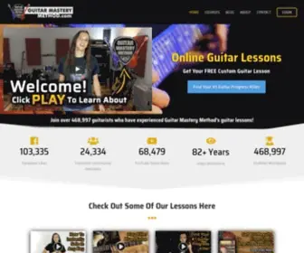 Guitarmasterymethod.com(Online Guitar Lessons) Screenshot