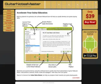 Guitarnotesmaster.com(Guitar Notes Master) Screenshot