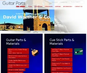 Guitarpartsandmore.com(Imitation ivory rods and bars) Screenshot