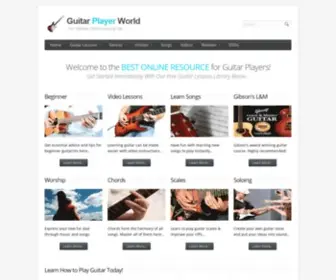 GuitarplayerWorld.com(Learn How to Play Guitar With Free Lessons Online) Screenshot