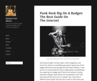 Guitarsforidiots.com(The one stop shop for guitar modification help) Screenshot