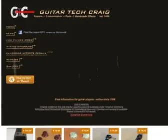 Guitartechcraig.com(CRAIG'S GUITAR TECH RESOURCE) Screenshot