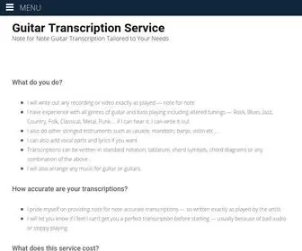 Guitartranscription.services(Note for Note Guitar Transcription Tailored to Your Needs) Screenshot