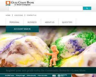 Gulfbank.com(Gulf Coast Bank & Trust) Screenshot