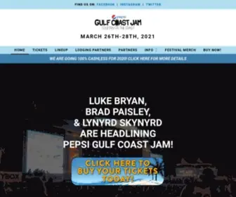 Gulfcoastjam.com(Pepsi Gulf Coast Jam) Screenshot