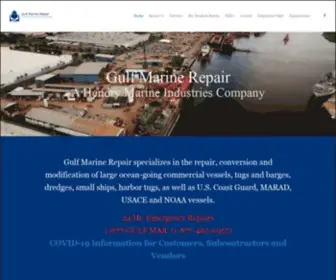 Gulfmarinerepair.com(Gulf Marine Repair specializing in ship repair of commercial vessels) Screenshot