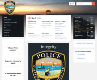 Gulfportpolice.net(Gulfport Police Department) Screenshot