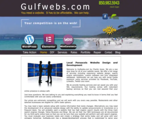 Gulfwebs.com(Local Website Design and Development Pensacola) Screenshot