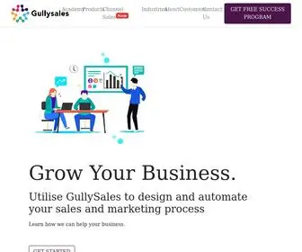 Gullysales.com(GullySales offers software for designing sales process) Screenshot