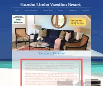 Gumbo-Limbo.com(Siesta Key Vacation Rentals) Screenshot