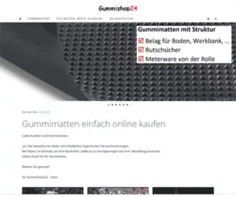 Gummishop24.com(Gummimatten & Gummiplatten einfach online kaufen) Screenshot