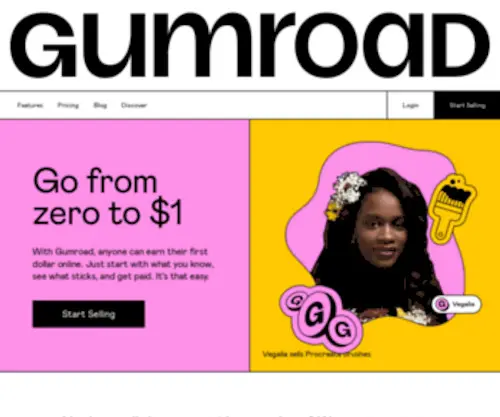 Gumroad.com(Sell what you know and see what sticks) Screenshot