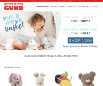 Gund.com(Official Home of Huggable Teddy Bears & Stuffed Toys Since 1898) Screenshot