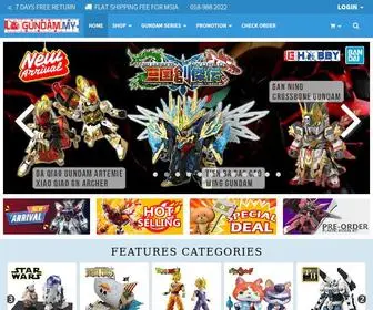 Gundam.my(Bandai gundam models kits premium shop online at Ampang) Screenshot