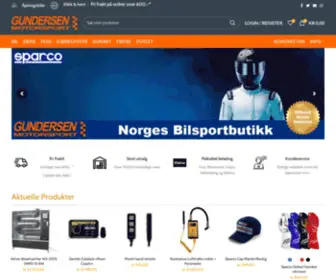 Gundersenmotorsport.no(Velkommen til Norges Største Bilsports) Screenshot
