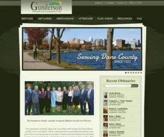 Gundersonfh.com(Gunderson Funeral Home) Screenshot