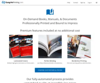 Gunghoprinting.com(Print-On-Demand Books, Manuals, & Documents) Screenshot