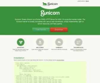 Gunicorn.org(Python WSGI HTTP Server for UNIX) Screenshot