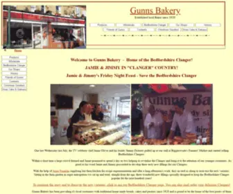 Gunns-Bakery.co.uk(Gunns Bakery Sandy Bedfordshire Bedfordshire Clanger) Screenshot