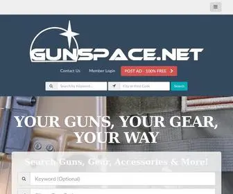 Gunspace.net(ONLINE GUN CLASSIFIEDS Directory) Screenshot