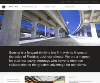 Gunster.com(Gunster corporate law firm) Screenshot