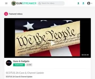 Gunstreamer.com(Online gun videos) Screenshot