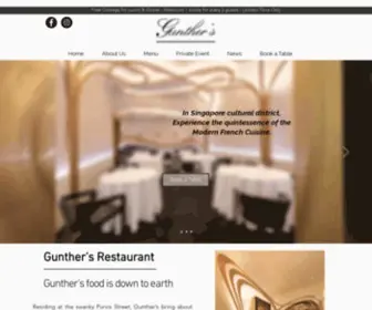 Gunthers.com.sg(Gunthers Restaurant) Screenshot