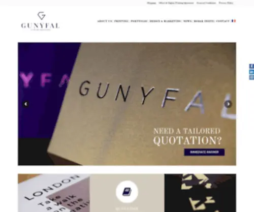 Gunyfal.com(Gunyfal Luxury Printing) Screenshot
