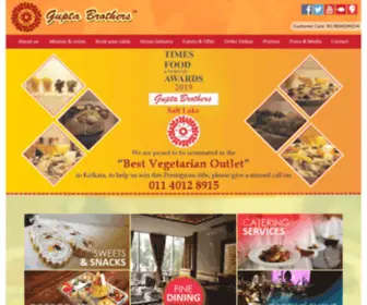 Guptabrotherssaltlake.com(Vegetarian Restaurant Sweets and Snacks in Kolkata India) Screenshot