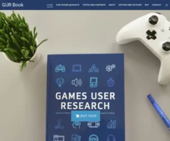Gurbook.com(The Games User Research Book) Screenshot