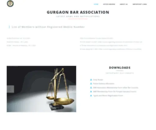 Gurgaonbarassociation.com(Bar Association Gurugram) Screenshot