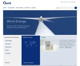 Gurit.com(Gurit specializes in advanced composites) Screenshot