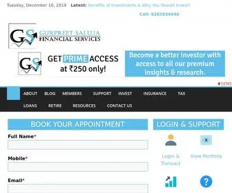 Gurpreetsaluja.com(Gurpreet Saluja Financial Services) Screenshot