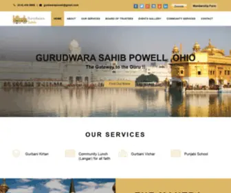 Gurudwarapowell.org(Gurudwara Sahib) Screenshot