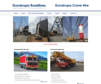 Gurukruparoadlines.com(Crane Rental Service in Ahmedabad) Screenshot