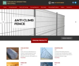 Gurukrupawires.com(Chain Link Fencing Manufacturers in Gujarat) Screenshot